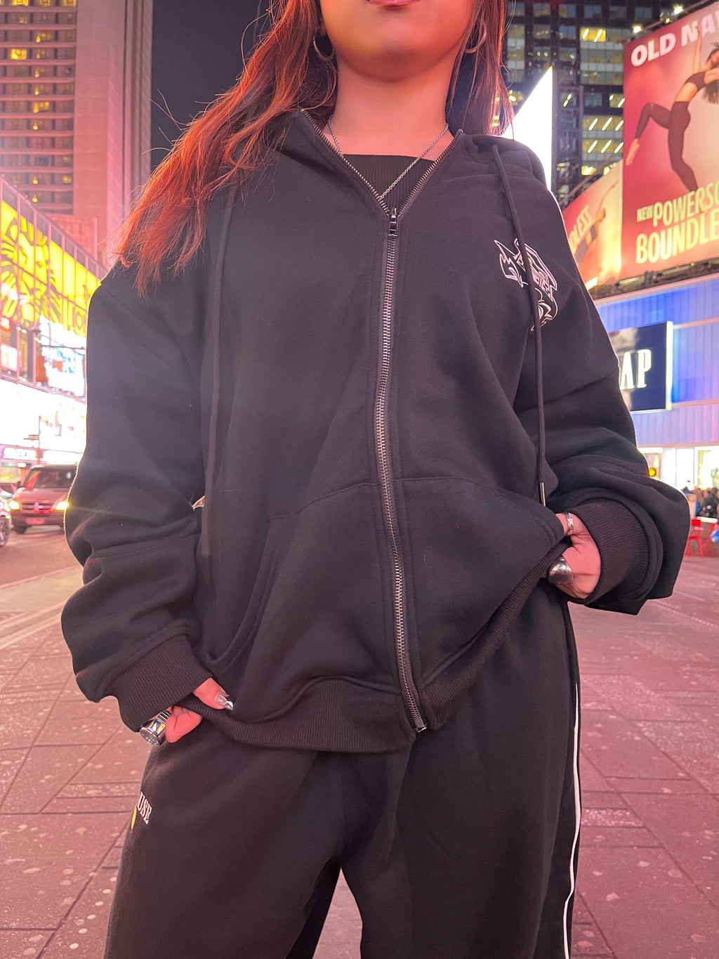 Graphic Zip Up Hoodie